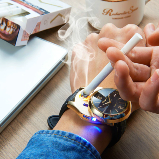 Rechargeable USB Lighter Watch