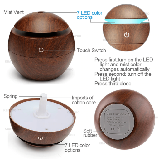 USB Ultrasonic Aroma Oil Diffuser - Image 5