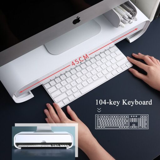 ABS Ergonomic Laptop Stand Desk Organizer Drawer Monitor Bracket - Image 4