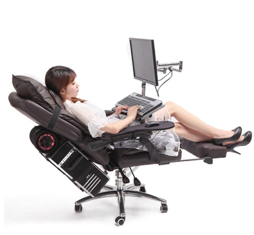 OK930 Full Motion Reclining Chair + Monitor Keyboard Holder +Chair Arm Clamp Elbow Wrist Support Mouse Pad for Game Office