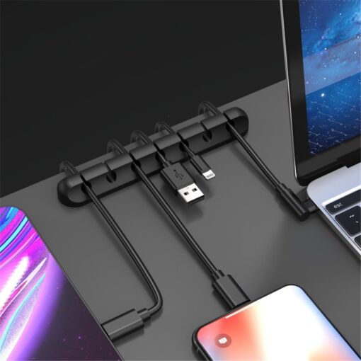 Silicone USB Cable Organizer Earphone Clip Charger Wire Data Line - Image 2