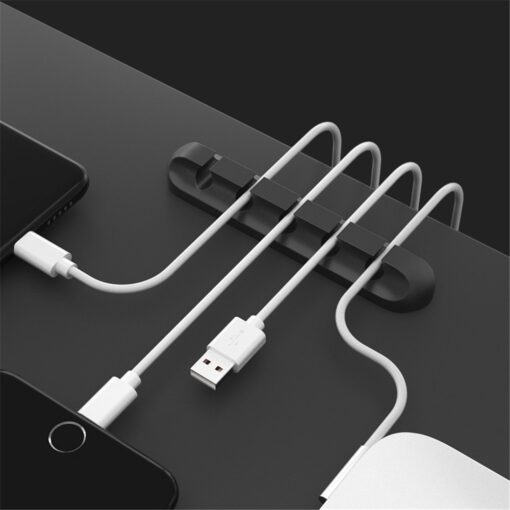 Silicone USB Cable Organizer Earphone Clip Charger Wire Data Line - Image 3